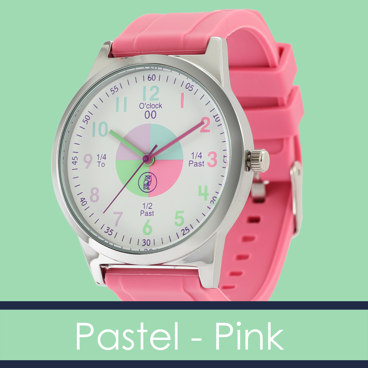 Rose Pink Time Teaching Watch for Kids