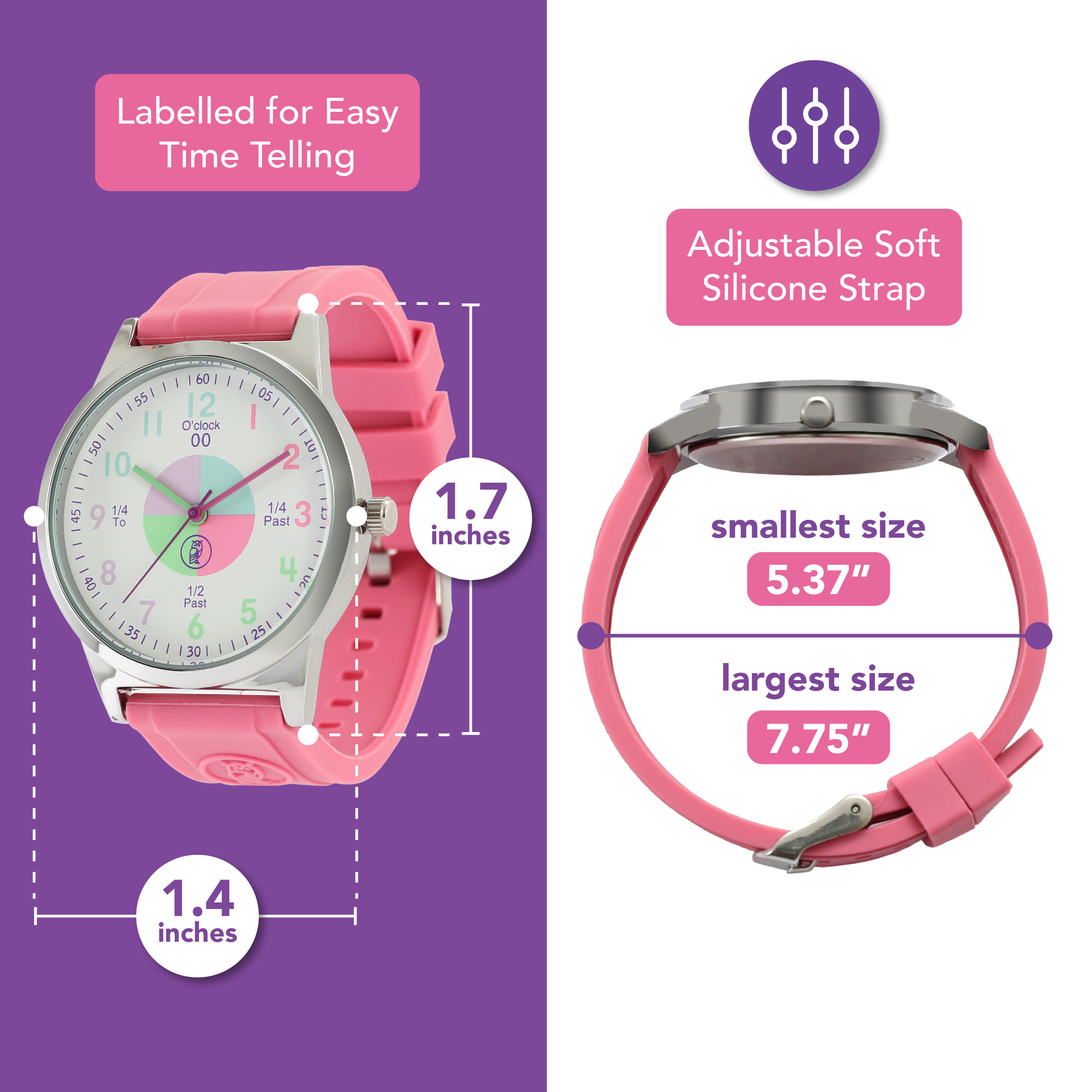 Adjustable soft silicone strap for kids