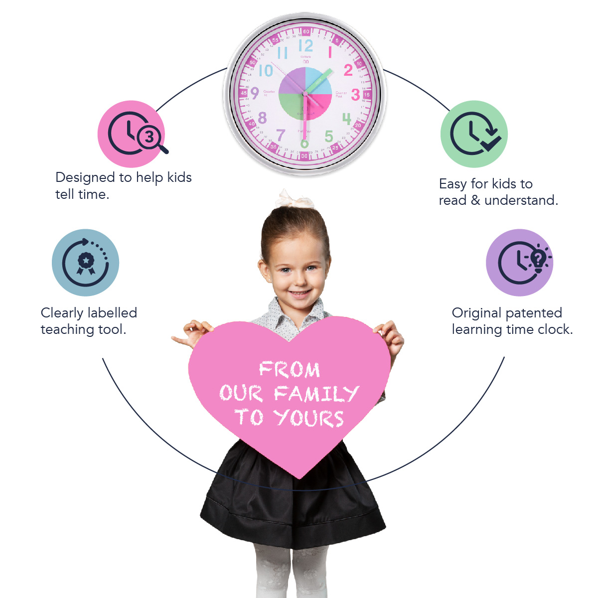 Owlconic Pastel Learn Time Clock